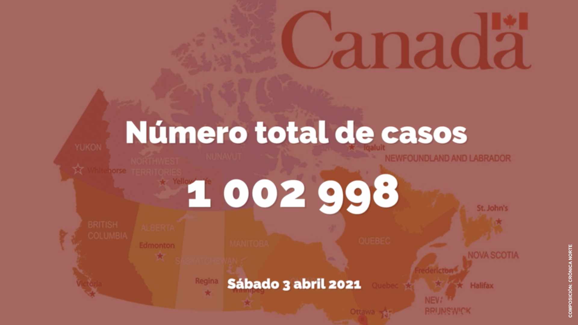 Canadá rebasa la barrera del millón de contagios