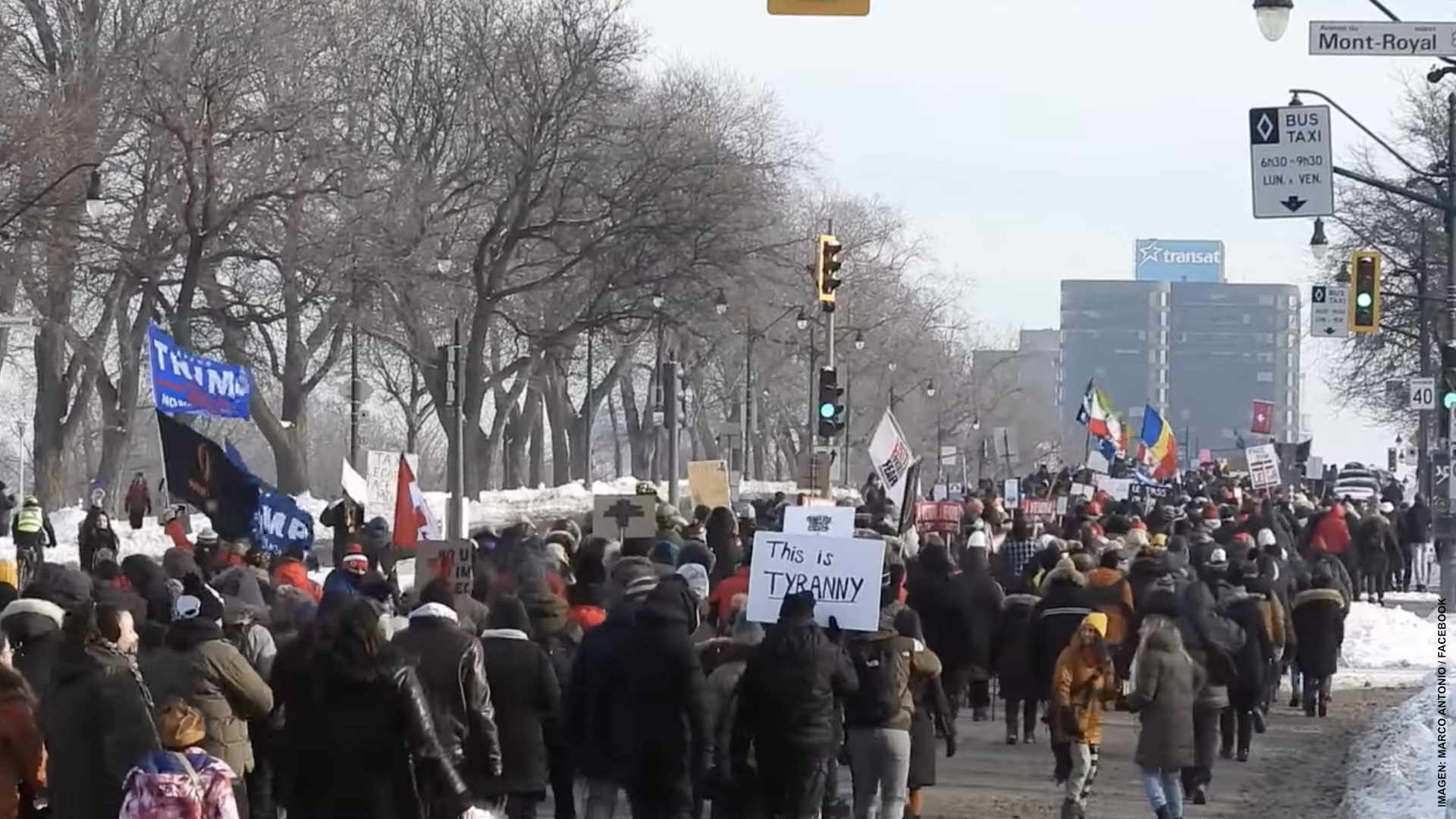 Manifestantes de Montreal reclaman a François Legault