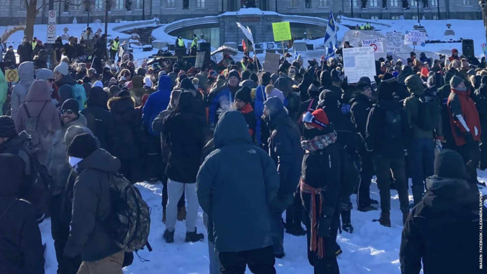 Movilización contra medidas liberticidas en Quebec