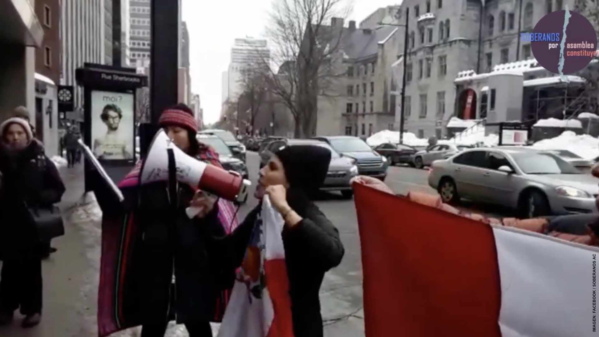 Peruanos en Montreal piden renuncia de Boluarte