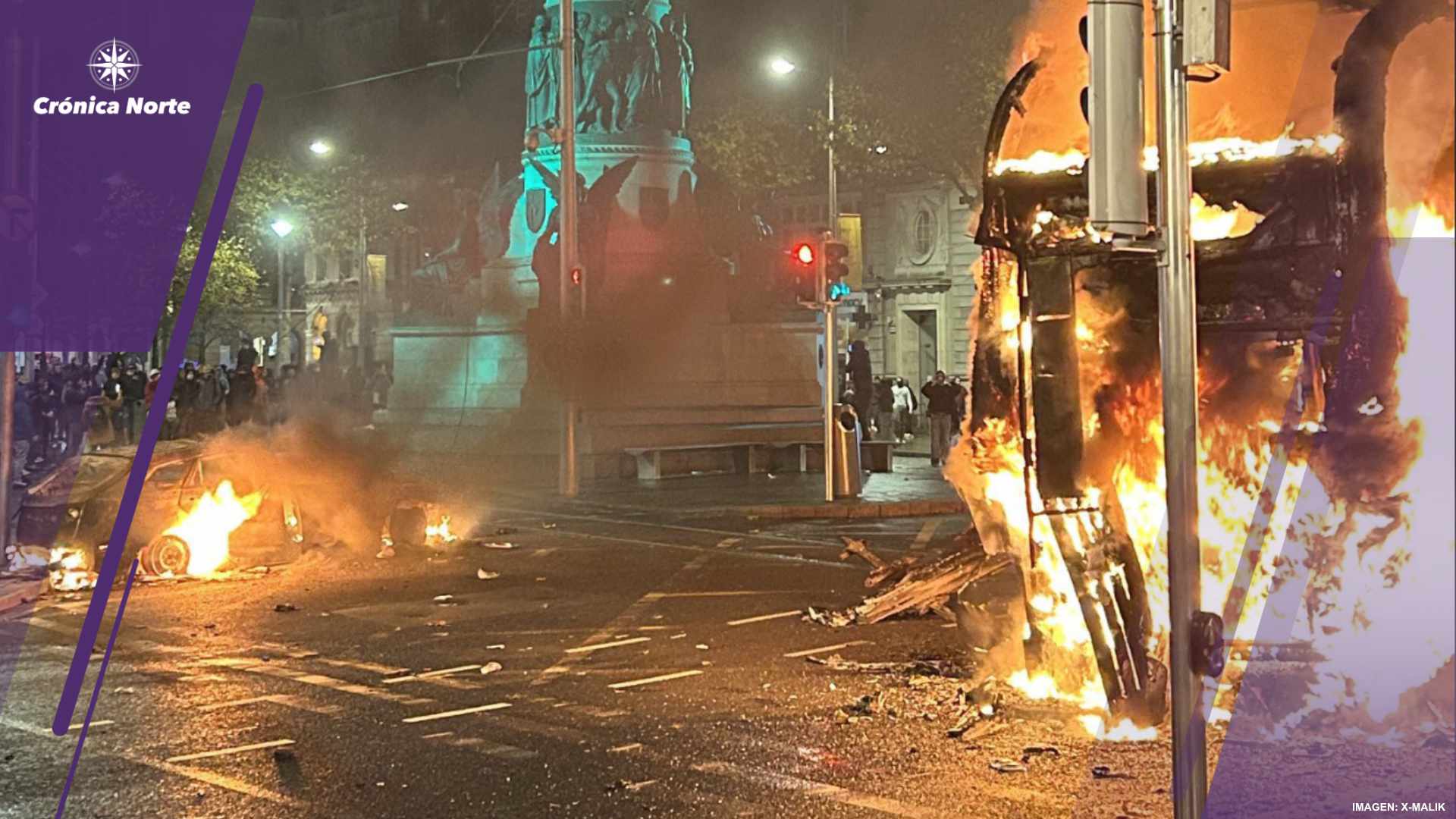 Ataque con cuchillo desata fuertes disturbios en Dublín
