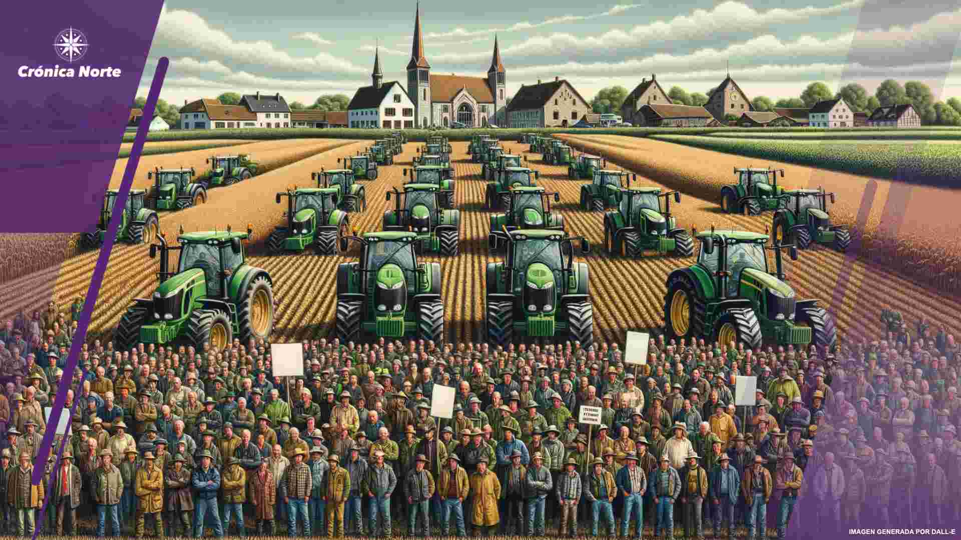 Agricultores rodean Parlamento Europeo en Bruselas