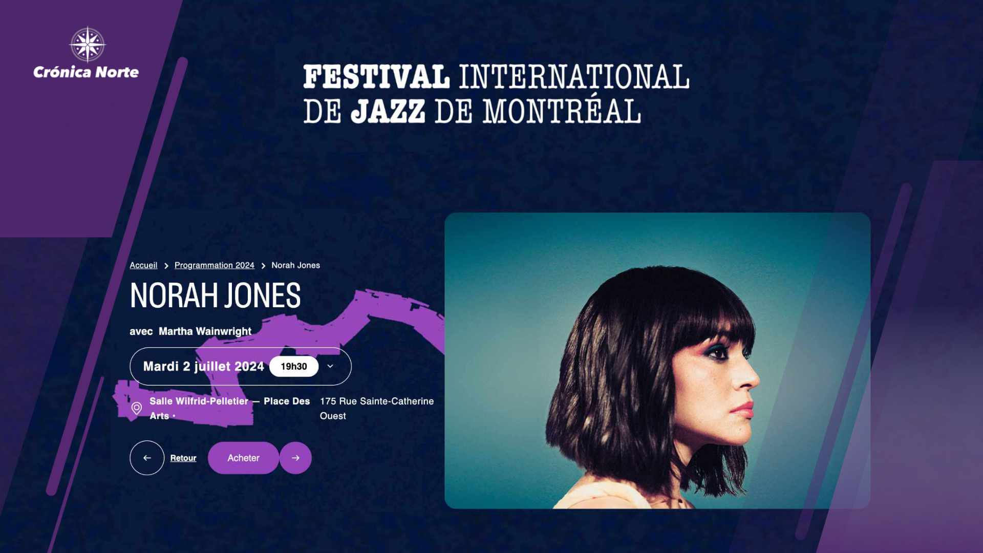 La extraordinaria Norah Jones encabezará el Festival de Jazz